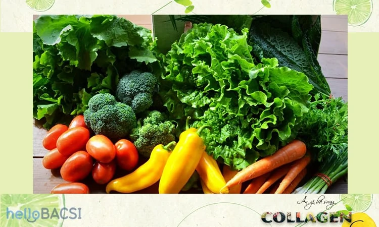 rau củ quả - thực phẩm bổ sung collagen